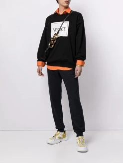 Versace pantalon de jogging à patch logo