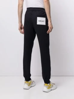 Versace pantalon de jogging à patch logo