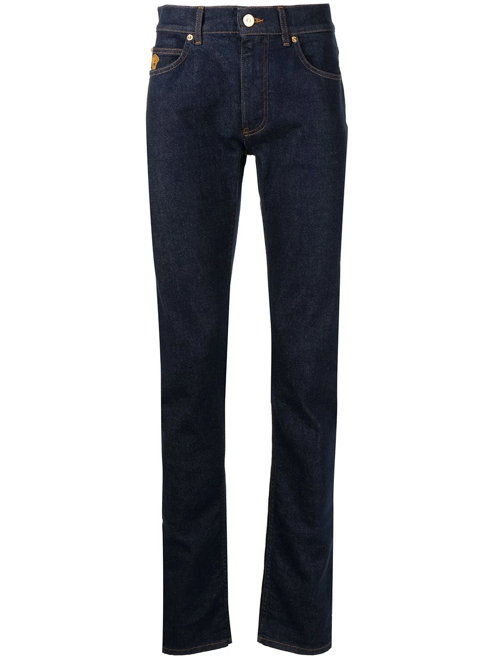 Versace Jean droit à motif Medusa brodé Prix Exclusifs jeans droits femme 3 Versace jean droit à motif Medusa brodé