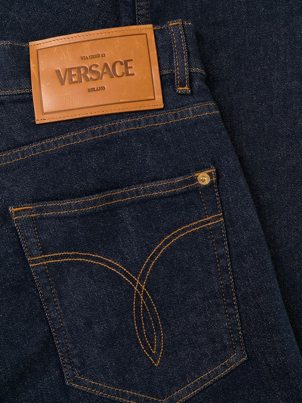 Versace Jean droit à motif Medusa brodé Prix Exclusifs jeans droits femme 10 Versace jean droit à motif Medusa brodé