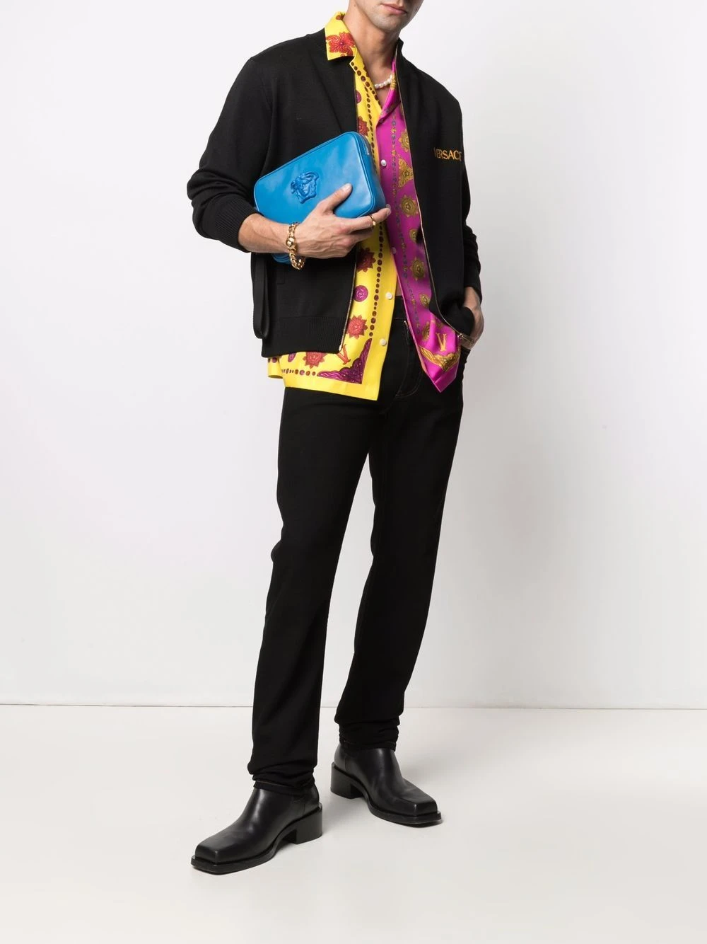 Versace Jean droit à patch logo Un Tarif Préférentiel jeans regular & jeans droits homme 4 Versace jean droit à patch logo