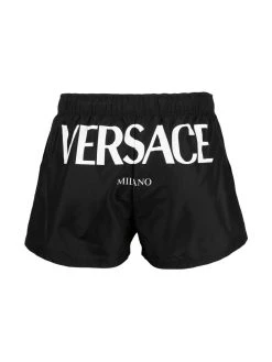 Versace short de bain à logo imprimé