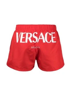 Versace short de bain à logo imprimé