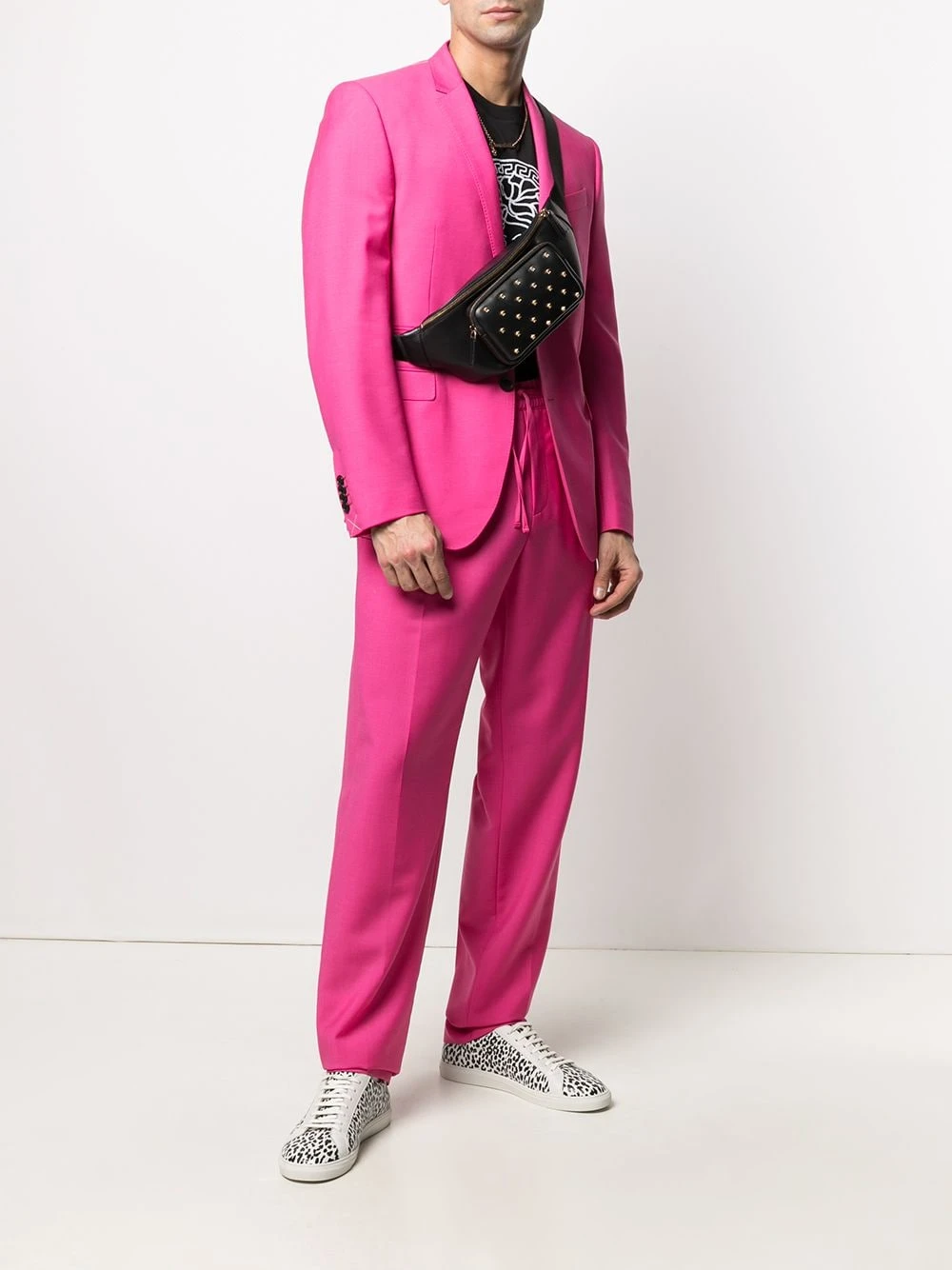 Versace Prix Usine Sac banane à détail de clous sacs banane homme 4 Versace sac banane à détail de clous