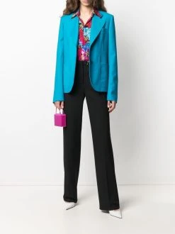 Versace pantalon de tailleur à plaque logo