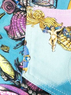 Versace short en jean à motif graphique