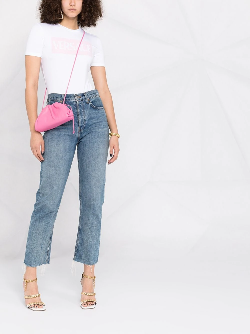 Versace Prix De Rêve T shirt à logo imprimé t-shirts & jerseys femme 4 Versace t-shirt à logo imprimé