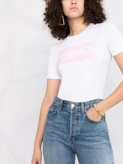 Versace Prix De Rêve T shirt à logo imprimé t-shirts & jerseys femme 10 Versace t-shirt à logo imprimé