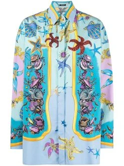 Versace chemise à imprimé graphique