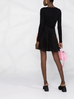 Versace cardigan crop en maille nervurée