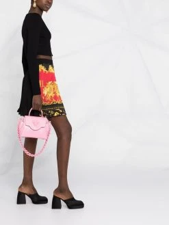 Versace cardigan crop en maille nervurée