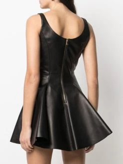 Versace robe courte évasée à plaque logo