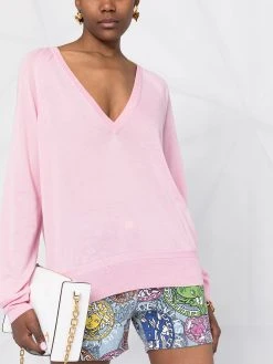 Versace pull à col v