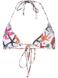 Versace haut de bikini à imprimé Trésor de la Mer