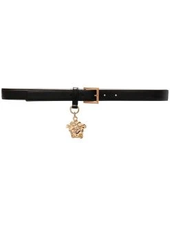 Versace ceinture en cuir à plaque Medusa
