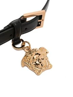 Versace ceinture en cuir à plaque Medusa