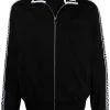 Versace sweat zippé à bandes Greca