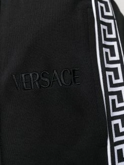 Versace pantalon de jogging à logo brodé