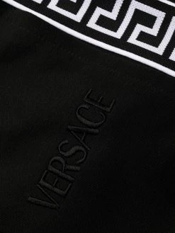 Versace pantalon de jogging à logo brodé