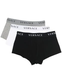 Versace lot de trois boxers à bande logo