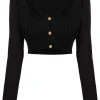 Versace cardigan crop à col v