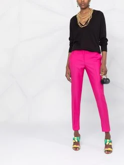 Versace pantalon de tailleur à taille mi-haute