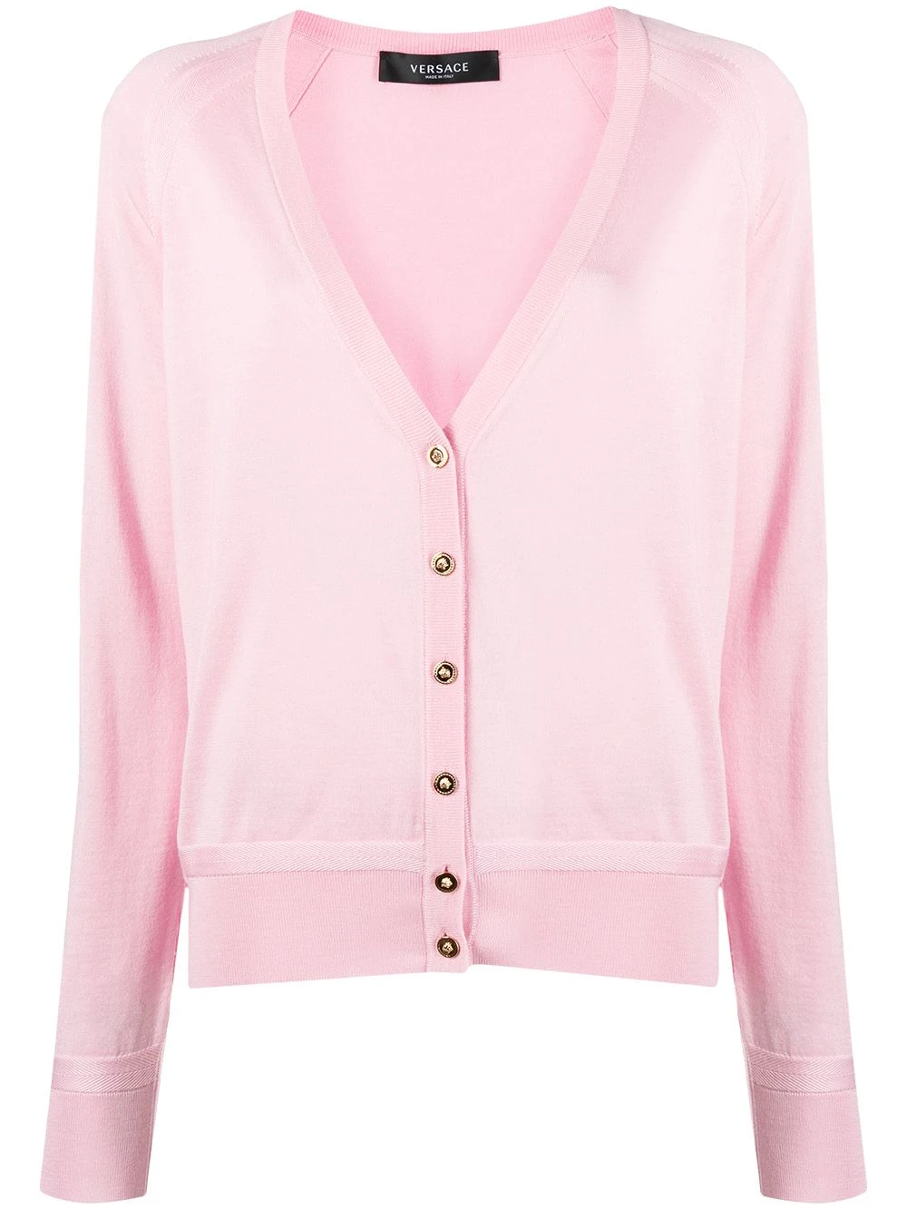 Versace Haute Qualité Cardigan en maille fine à boutons Medusa cardigans femme 3 Versace cardigan en maille fine à boutons Medusa