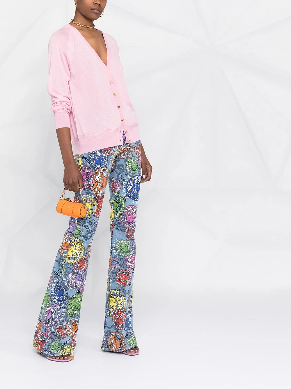 Versace Haute Qualité Cardigan en maille fine à boutons Medusa cardigans femme 6 Versace cardigan en maille fine à boutons Medusa