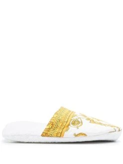 Versace chaussons à imprimé cœur