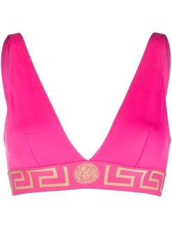 Versace haut de bikini à motif Greca