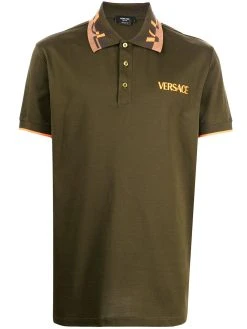 Versace polo à logo brodé