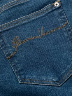 Versace jean droit à effet légèrement délavé