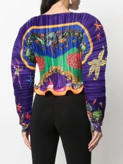 Versace blouse plissée à imprimé Trésor de La Mer