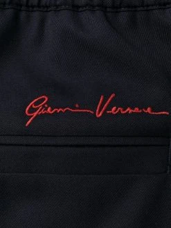 Versace pantalon de jogging à logo brodé