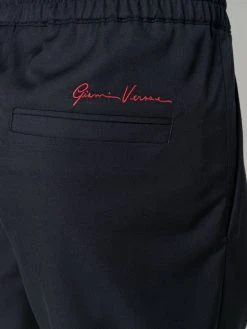 Versace pantalon de jogging à logo brodé