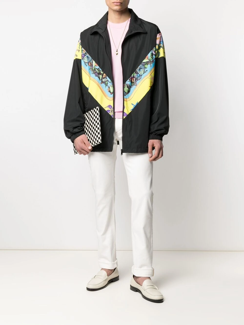 Versace Prix Aimable Veste de jogging à imprimé baroque vestes légères homme 4 Versace veste de jogging à imprimé baroque