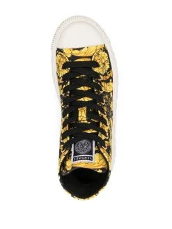 Versace baskets montantes à imprimé Greca Barocco