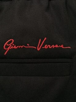 Versace pantalon de jogging à logo brodé