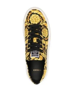 Versace Baskets à imprimé Greca Barocco Prix Sacrifiés baskets basses homme 9 Versace baskets à imprimé Greca Barocco