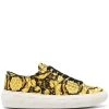 Versace Baskets à imprimé Greca Barocco Prix Sacrifiés baskets basses homme 2 Versace baskets à imprimé Greca Barocco