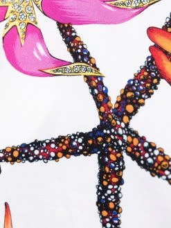 Versace robe mi-longue à imprimé Trésor De La Mer