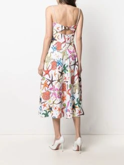 Versace robe mi-longue à imprimé Trésor De La Mer