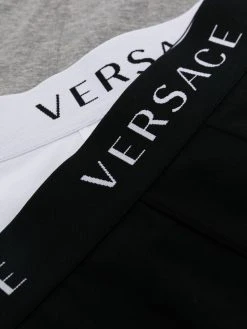 Versace lot de trois boxers à ceinture à logo