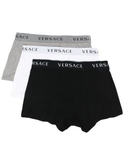 Versace lot de trois boxers à ceinture à logo