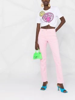 Versace jean slim à taille mi-haute