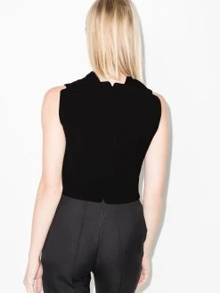 Versace Haut crop à fermeture zippée Prix Exclusifs débardeurs femme 9 Versace haut crop à fermeture zippée