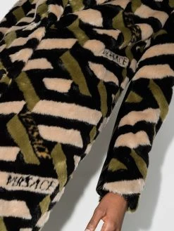 Versace manteau à motif Greca