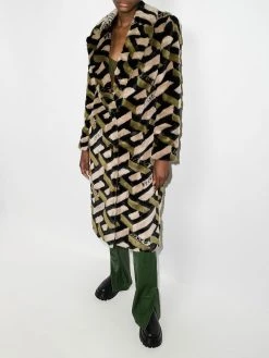 Versace manteau à motif Greca