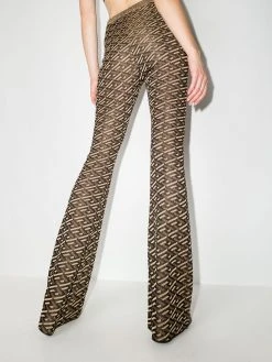 Versace pantalon La Greca évasé en jacquard