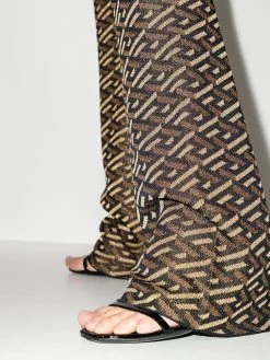 Versace pantalon La Greca évasé en jacquard